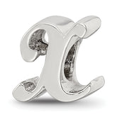 Sterling Silver Reflections Letter X Script Bead